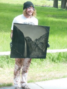 Ruhter staff holding wet plate photo 