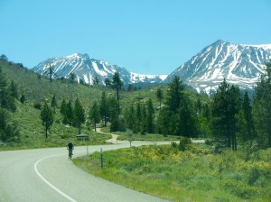 Heading back west over Tioga Pass 