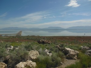Causeway view from Antelope Island 