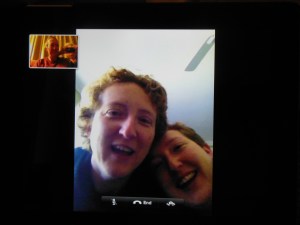 FaceTime conversation with the girls