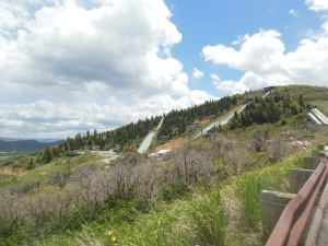 Ski jumps from a distance
