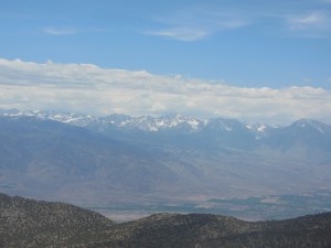 Eastern side of Sieera Nevada Mtns as seen from White Mtns 
