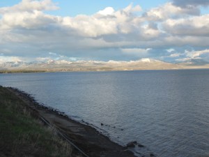 Yellowstone Lake at dusk 