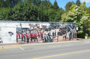 Part of World in Motion mural in Chemainus 