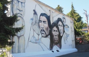 Native Heritage mural in Chemainus 