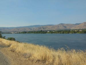 Portion of Apple Capital trail along semi-arid grass land 