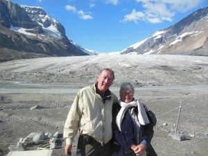Chris and Ed at toe of glacier 