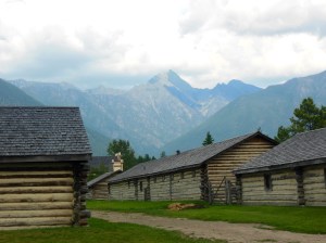 Garrison buildings at Fort Steele 