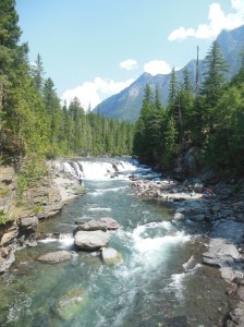 Lake McDonald Falls in Glacier National Park-US 