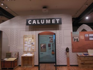 Exhibit area at Keweenaw National Park visitor center