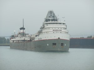 Freighter exiting the Soo Locks