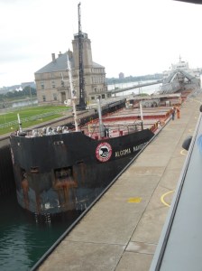 Freighter in the locks 