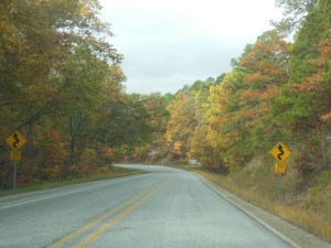 Driving through Arkansas Ozarks 