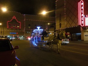 Country Club Plaza with Cinderella Pumpkin horse drawn coach