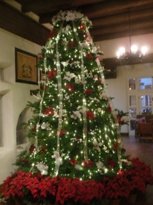 Christmas tree at La Fonda hotel