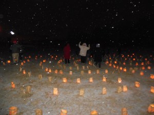 Labyrinth and snowflakes 