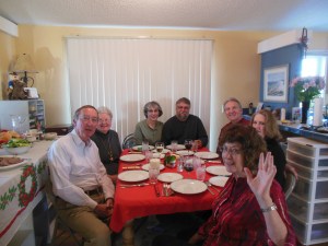 The Christmas table gathering