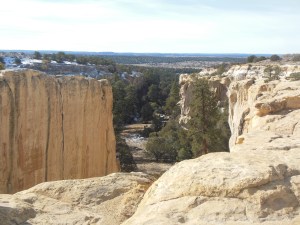 Looking down at Box Canyon