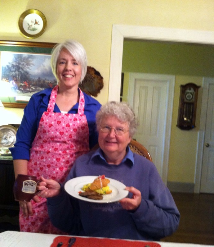 Rebecca and Chris at breakfast 