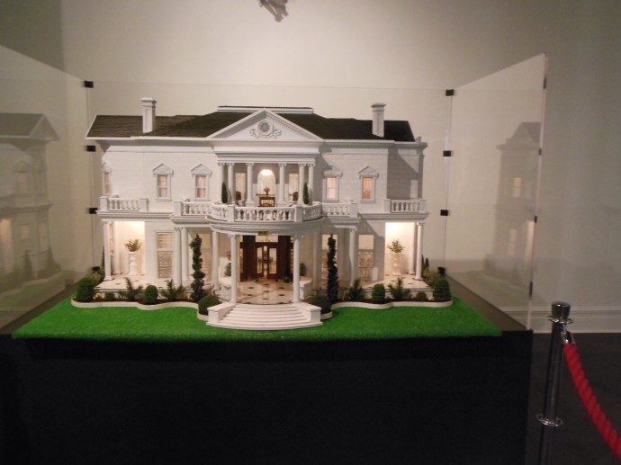 Outside front of one of the miniature houses