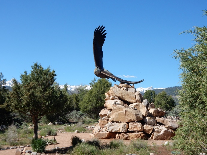 Eagle statue at Weaver park