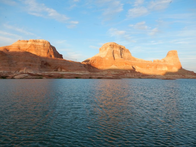View from our beached  houseboat site