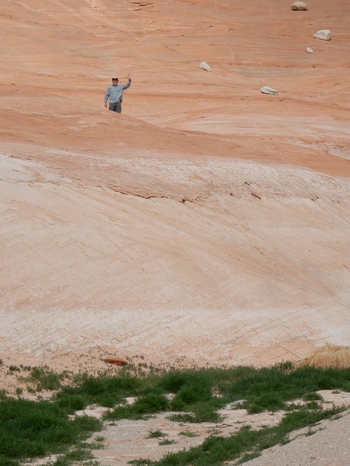 Lou checking out the rocks