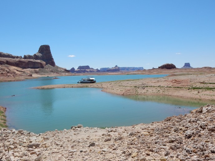 Houseboat viewed from our hike