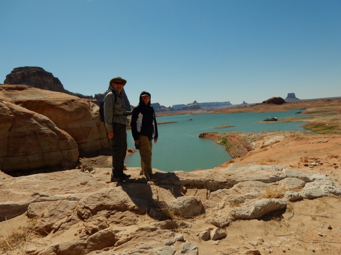 Lou and Chris looking out at Gunsight Bay