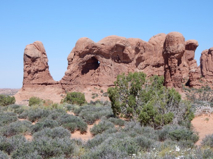rock formation with small arch 