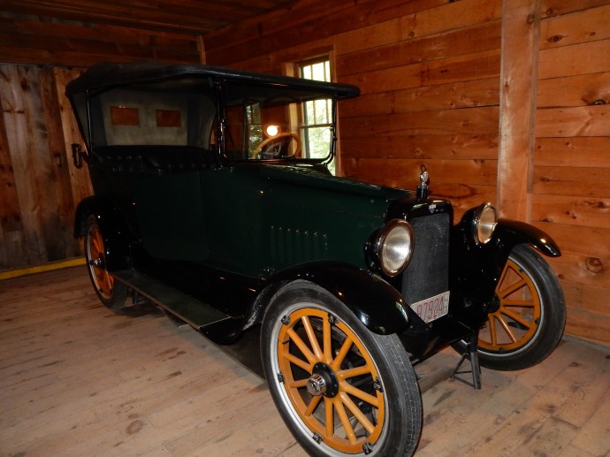 The restored car that the Lindberghs  took over the mountains to CA in 1916