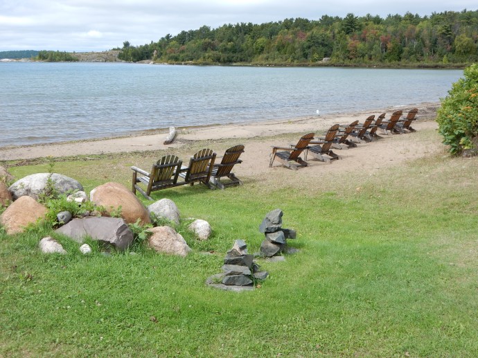 Along Lake Huron, leaves turning a little