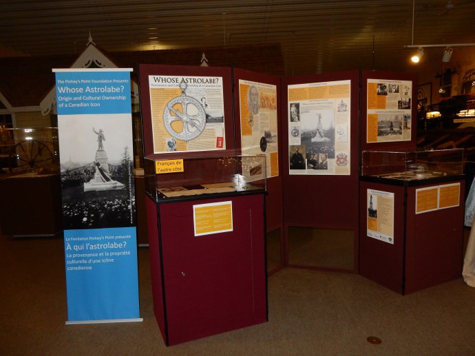 Astrolabe display in Champlain Trail Museum