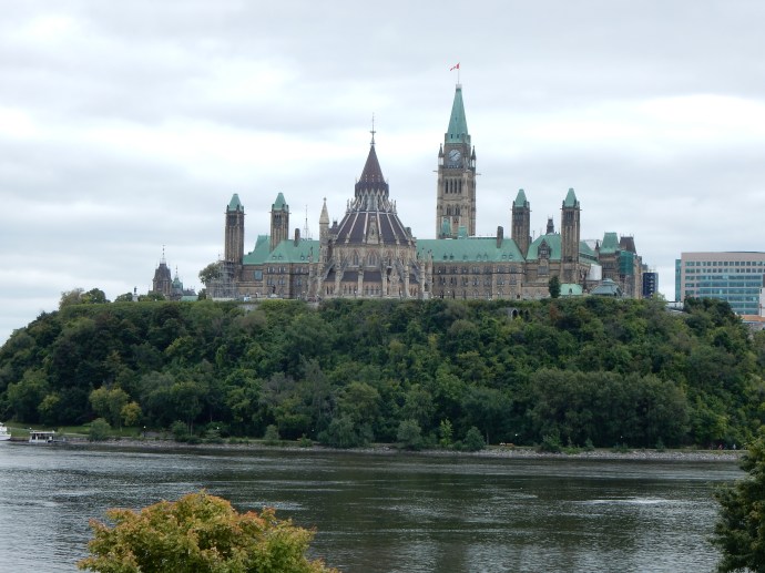 Parliament Hill viewed from Gatineau, Quebec 