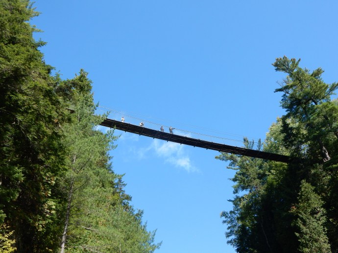 One of the suspension bridges