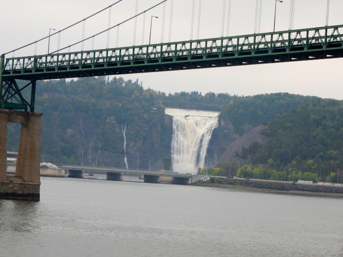 Montmorency Falls as seen from the St. Lawrence River