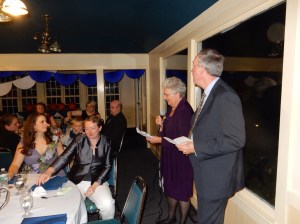 Chris and Ed toasting