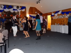On the dance floor