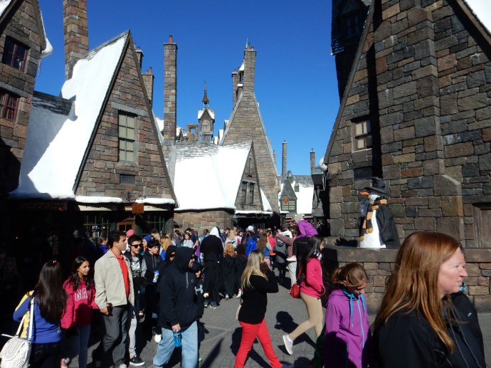 View of Hogsmeade street from the Wizarding World of Harry Potter at Islands of Adventure