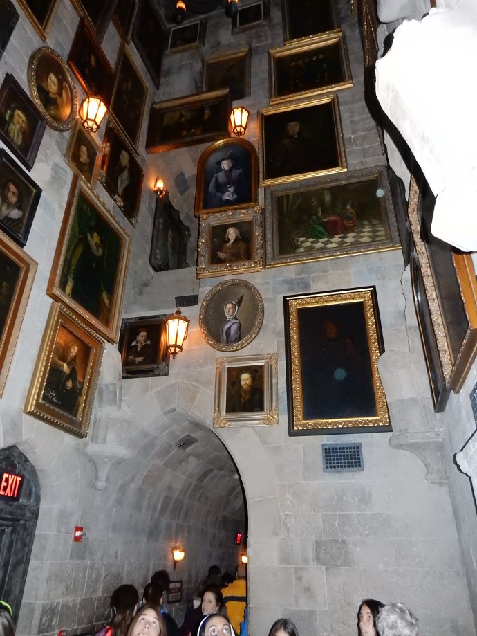 Inside Hogwarts while the line moves on