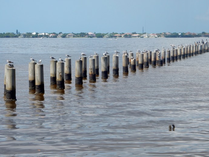 The location where the pier at the Edison House had been located