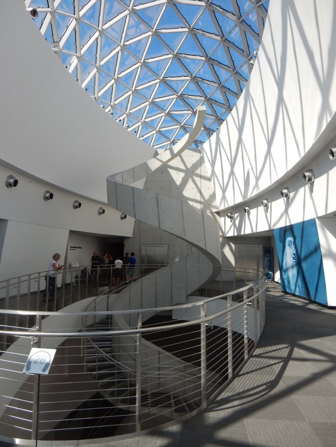 Interior of Dali Museum with staircase and atrium