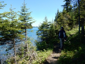 Chris on the return trail to our cabin