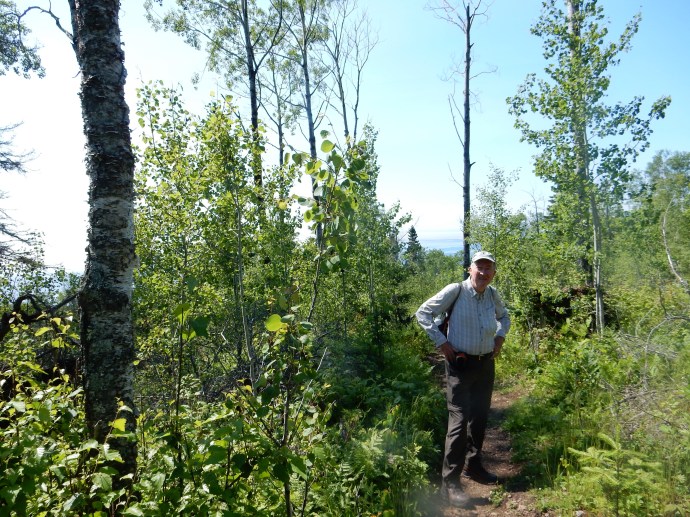Ed on the trail heading back down