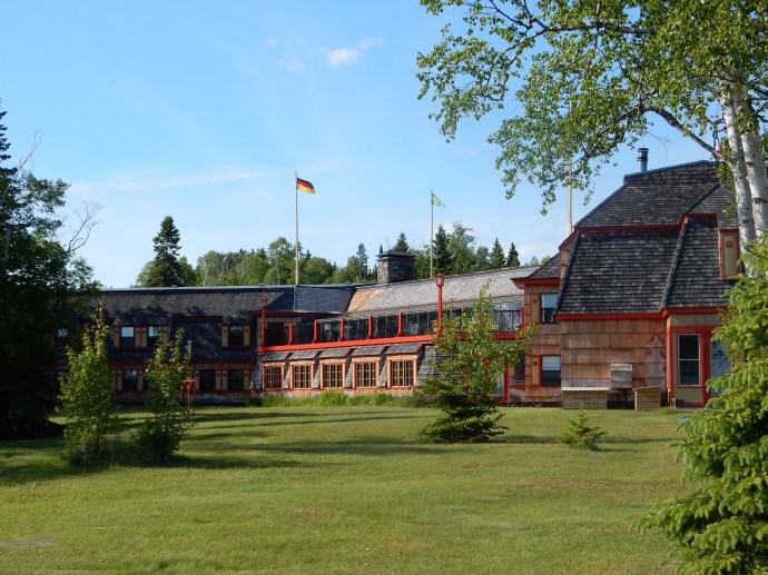 Naniboujou  Lodge, view from Lake Superior