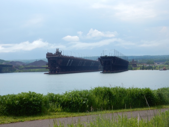 The ore loading docks in Two Harbors