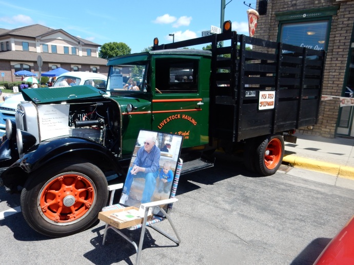 One of the vehicles on display at the classic car show