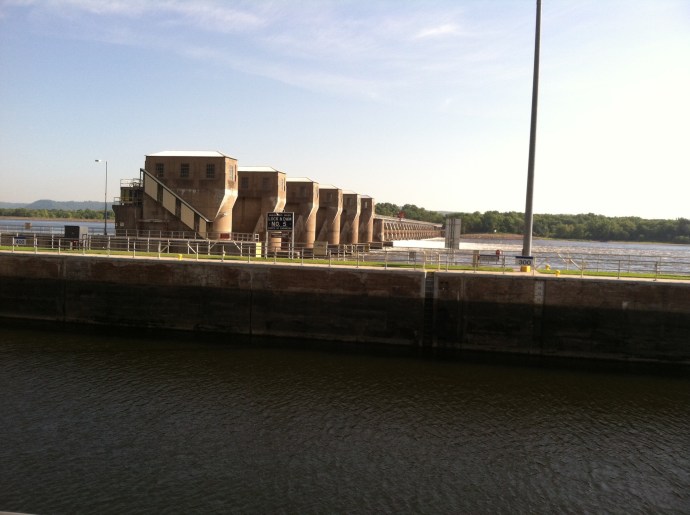Lock and Dam number five just above Winona, MN