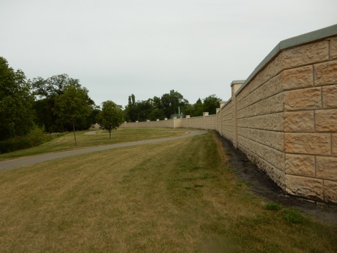 The levee at East Grand Forks