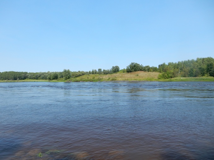 Looking north into Canada from the Rainy RIver at Franz Jevne State Park